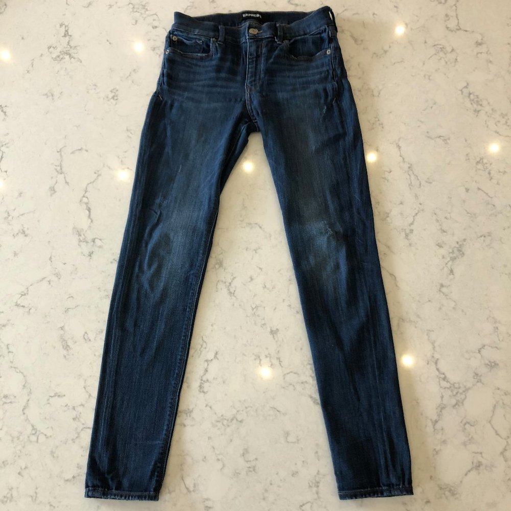 Express Distressed Stretch Mid-Rise Legging 6 Reg